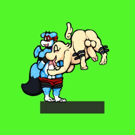 animated big_penis furry gay joe_(oh_so_hero!) licking licking_penis male oh_so_hero! oral penis yaoi