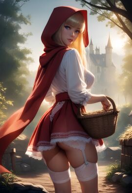 absurdres ai-generated blonde_hair commentary english_commentary highres lace medieval non-web_source walking