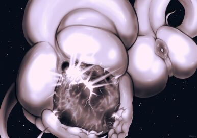 2022 2_claws ambiguous_gender ambiguous_species anthro anus ass claws digital_media_(artwork) gaping gaping_anus macro planet planet_destruction planet_dwarfing rear_view scalie space star tail terra_macro zlvuxx