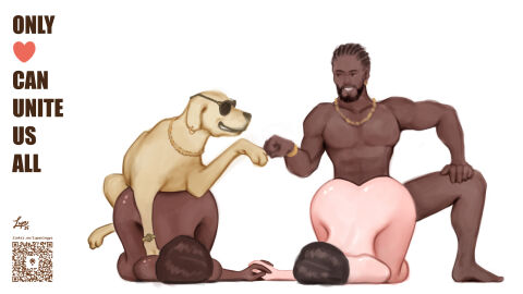 1boy 1dog 2girls bestiality bestiality_impregnation blowjob bnwo canid canine canis closed_eyes dark-skinned_female dark-skinned_male dog doggy_style doggystyle domestic_dog duplicate female female_on_feral female_penetrated feral feral_male feral_male/human_female feral_male_on_human_female feral_on_female feral_on_human fistbump foursome from_behind_position gold_jewelry golden_retriever hand_on_head human_female interracial interracial_couple interspecies interspecies_pregnancy light-skinned_female lupaningyo male male_penetrating_female multiple_females multiple_girls multiple_pregnancies pregnant pregnant_belly pregnant_female pussy qr_code signature simple_background vagina vaginal_penetration vaginal_sex white_background zoophilia