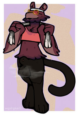 anthro avian balls beak bodily_fluids closed_eyes clothing crop_top digital_media_(artwork) dozendav eyewear feathers fur genitals glasses gryphon male musk musk_clouds musky_balls mythological_avian mythological_creature mythology penis rascall_(dozendav) shirt simple_background solo sweat sweat_rag sweatdrop sweaty_clothing sweaty_genitalia sweaty_shirt sweaty_topwear tail topwear wearing_glasses winged_arms wings