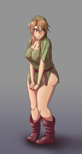 1girls blonde_female blonde_hair bottomless breast_expansion breasts gender_transformation genderswap_(mtf) giant_breasts great_sword height_reduction huge_breasts hylian large_breasts link nintendo nipple_bulge nipples pointed_ears rule_63 sequence shortstack shortstackification shrinking small_breasts sword the_legend_of_zelda top_heavy transformation tunic undeadpenguin37