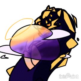 2d_animation animated anthro bodily_fluids digital_media_(artwork) duo elomites_(oc) female genitals goo_creature heart_symbol legless low_res male male/female miledas_(oc) nude penetration penile penile_penetration penis reptile scalie sex simple_background slime snake venom_melon