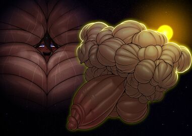 abs absurd_res absurdly_large_cock ahe_gao ahegao_face balls biceps big_biceps big_thighs big_trapezius blue_eyes brown_hair earth femboy femboy_(forsakun) forsakun giant giant_male growing growth huge_balls huge_cock huge_testicles huge_thighs hyper_muscles macro macro_male macrophilia male male_only muscle_growth muscles muscular muscular_arms muscular_legs muscular_male muscular_thighs nude oc orgasm orgasm_face original_character pecs penis planetary_macro size_difference space sun sweat sweating sweaty sweaty_body testicles thick_thighs trapezius