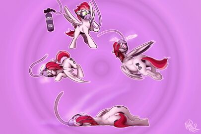 amazin-arts animal_genitalia anus ass cutie_mark equid equine eye_roll falling feathers feral friendship_is_magic gas genitals hasbro hi_res hooves hypnosis hypnotic_eyes lying male male/male mammal mane mask mind_control my_little_pony mythological_creature mythological_equine mythology narrowed_eyes nude on_side pegasus relaxing sheath solo squint standing swift_apex tail tube unconscious underhoof wings