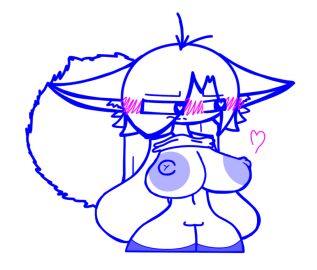 ass big_ass big_breasts big_butt blush blush_lines breasts clothing female female_only fox_ears fox_girl fox_tail gacha gacha_club gacha_life heart hi_res highres kora_(koracaesh) koracaesh naked naked_female nude nude_female original_character white_background