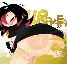 ass big_ass emo_nene fart fart_fetish farting farting_at_viewer fishnet_legwear fishnet_stockings fishnets goth nene_(newgrounds) newgrounds novacartridge_(artist) sharp_teeth tagme thick_ass