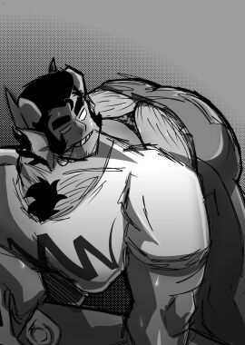 1boy alien ass_bigger_than_head ass_peek bara condoms cronus_ampora draconicprince_(artist) greaser hairy_male himbo homestuck horns huge_ass impending_sex leopard_print leopard_print_thong male monochrome muscles muscular muscular_male pin_up sideburns sketch slicked_back_hair smug_grin source_request thong troll_(homestuck) yaoi
