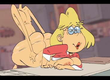 1boy 1girls ass big_ass big_butt blonde_hair female high_resolution highres huge_ass huge_butt male mature_female milf nickelodeon partial_male pleasure_face pokachu_(artist) rita_loud the_loud_house thick_thighs wide_hips