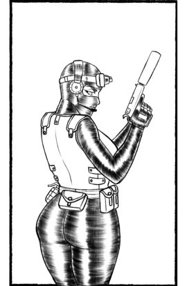 1girls 2d artist_request ass ass_focus behind behind_view black_ops_(half-life) black_ops_assassin female female_only half-life half-life_(series) human human_female human_only solo staring_at_viewer