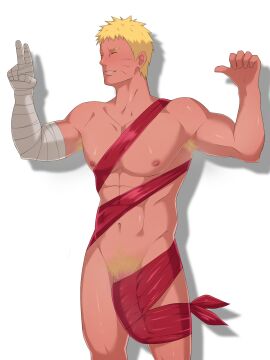 big_penis boruto:_naruto_next_generations gay male male_only meme naruto no_ahto10 nude_guy_wrapped_in_ribbons_standing_(meme) penis ribbon uzumaki_naruto wrapped