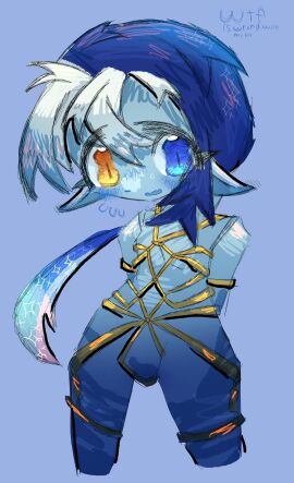 blue_body bondage cookie_run cookie_run_kingdom femboy heterochromia male male_only sage_of_truth shadow_milk_cookie twink