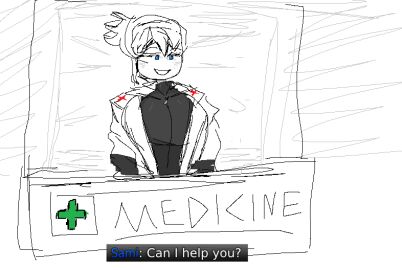 1girls 2025 2d 2d_(artwork) 2d_artwork 7ths1n big_breasts blue_eyes breasts breasts_focus color comic comic_panel english english_text female hair_up image image_set noob noob_(roblox) nurse oc original original_character roblox robloxian sami_(7nths1n) sketch sketch_page slightly_colored solo straight text