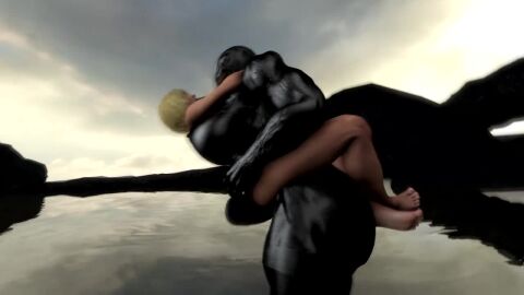 3d big_ass big_balls big_breasts big_penis blonde_hair bouncing_balls bouncing_breasts devilmask fluids futa_on_female futa_only futanari lake saliva sfm short_hair source_filmmaker tagme tongue venom_(marvel) video