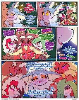 2025 absurd_res anthro anthrofied apricot_(bnbigus) avian bibi_(bnbigus) bird blaziken blush bnbigus bodily_fluids border breasts canid canine canis carnage_(bnbigus) chicken comic cumporeon dialogue digital_media_(artwork) eeveelution english_text eyebrows eyelashes featureless_breasts feet female feral galliform gallus_(genus) generation_1_pokemon generation_3_pokemon generation_4_pokemon generation_7_pokemon group hair hi_res hot_stuff_(bnbigus) human humanoid im_putting_together_a_team kirlia lagomorph leporid lopunny lycanroc mammal marine midnight_lycanroc multiple_scenes nintendo nude open_:3 open_mouth outline phasianid pokemon pokemon_(species) pokemorph rabbit red_eyes signature size_difference small_breasts standing tail tears teeth text the_freak_(bnbigus) toes tongue vaporeon white_border wolf