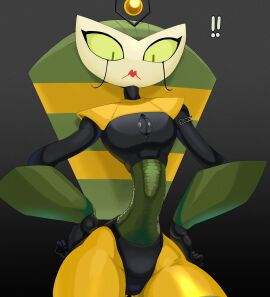 2d 2d_(artwork) alien alien_girl ass breasts clueless confused female hair looking_at_viewer mdthetest my_life_as_a_teenage_robot nickelodeon queen_vexus robot robot_girl solo surprised surprised_expression tagme vexus