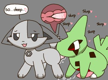 1boy 1girls 2024 animal_genitalia cogkatt daunting_dusk_encouraging_dawn english_text fakemon female feral fur generation_2_pokemon green_body grey_background grey_fur heart inside komatosse larvitar licking_pussy male metallic_body penis pezi plain_background pokemon pokemon_(species) pokemon_gsc pokémon_(species) precum pussy self_upload tapering_penis text text_bubble tongue tongue_in_pussy