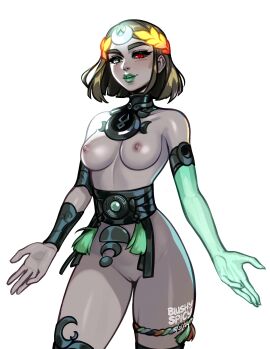 1girls 2024 2d blushypixy blushyspicy boobs breasts eyes female female_focus female_only goddess grey_body hades_(game) hades_2 medium_breasts melinoe_(hades) nipples nude nude_female pussy short_hair solo solo_female vagina