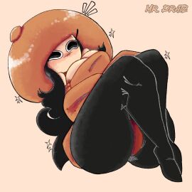 1girls ass black_hair breasts cleavage cute cute_face fan_character female female_focus female_only hat hips large_ass large_breasts mrdratz mushroom mushroom_girl mushroom_hat mushroom_humanoid mushroom_toppin pizza_tower thick_thighs thighs toppin_gals_minus8