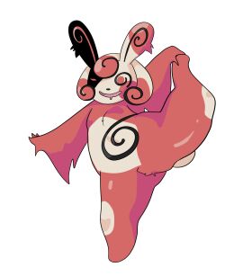 1girls anthro chubby chubby_female fakemon female flexible furry hxxxperviolence leg_raise leg_up pokemon pokemon_(species) spinda spiral_eyes stretching uzumanda_(hxxxperviolence) wink