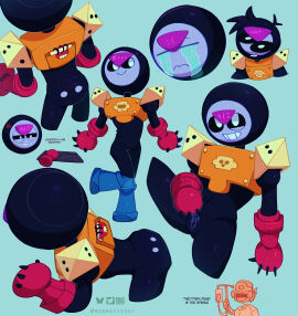 ass bobmacvosky brawl_stars butt crying cuntboy doodle intersex larry_(brawl_stars) male meeple_(brawl_stars) nonbinary open_pussy pussy robot supercell supercell_(company) thick_ass vulva weak_male