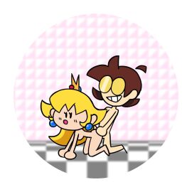 accurate_art_style blonde_hair commission commissioner_insert doggy_style female lisnotsfw mario_(series) negativecrash on_floor princess_peach super_mario_bros. surprised terminalmontage