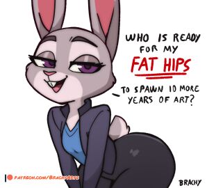 1girls 2025 anthro artist_name ass ass_focus big_ass big_butt bottom_heavy brachyzoid breasts clothed clothing dialogue digital_media_(artwork) disney english_text european_rabbit female female_only fur furry furry_only half-closed_eyes hi_res huge_ass judy_hopps lagomorph leporid looking_at_viewer mammal narrowed_eyes open_mouth oryctolagus patreon pear-shaped_figure purple_eyes rabbit scut_tail short_tail small_breasts solo tail talking_to_viewer teasing text thick_thighs url wide_hips zootopia zootopia_2