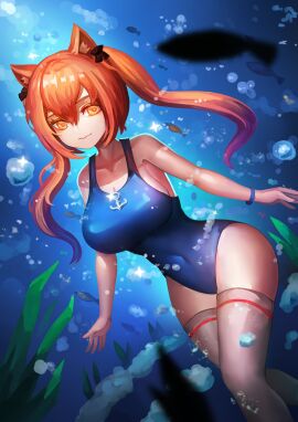 1girls azur_lane big_breasts breasts female i-19_(azur_lane) large_breasts red_eyes