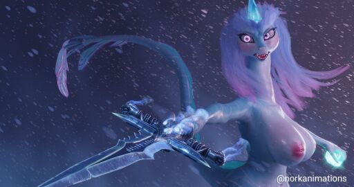 1_horn 3d angry anthro areola big_breasts big_eyes big_nipples blizzard_entertainment blue_body breasts digital_media_(artwork) disney dragon eyelashes female hair hi_res horn long_hair melee_weapon mythological_creature mythological_scalie mythology nipples norkanimations pink_areola pink_eyes pink_hair pink_nipples raya_and_the_last_dragon scalie sisu_(ratld) solo sword thick_eyelashes warcraft weapon wet winter