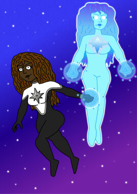 breasts captain_marvel female marvel marvel_cinematic_universe marvel_comics monica_rambeau scifiguy9000 space superhero superhero_costume superheroine the_marvels