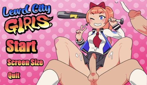 1girls 2boys balls bandage baseball_bat blue_eyes blush chibi clothed clothing cum cum_on_lower_body cum_on_thighs cum_splatter cumshot earrings female human kamuo kyoko_(kunio-kun) lewd_city_girls male orange_hair outerwear pale_skin peace_sign pussy river_city_girls school_uniform schoolgirl skirt tie uncensored vaginal varsity_jacket vest weapon