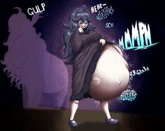 alternate_ass_size alternate_body_type alternate_breast_size ass breasts female female_pred gigantic_belly hex_maniac huge_ass huge_belly huge_breasts huge_thighs oral_vore pokemon pokemon_xy spaghetticultists vore vore_belly