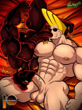 2boys 69 69_position abs balls bara big_balls big_muscles big_nipples big_pecs big_penis black_body blonde_hair codename:_kids_next_door crossover daddy dilf duo erect_nipples erection father_(knd) gay hair heart huge_balls huge_cock huge_muscles huge_pecs human human_on_human human_penetrated human_penetrating_human hunk johnny_bravo johnny_bravo_(series) light-skinned_male light_skin lying male male/male male_focus male_only male_penetrated male_penetrating_male muscles muscular muscular_human muscular_male navel nipples nude oral oral_penetration pecs penetrating_while_penetrated penetration penis sex signature sunglasses sweat vispaking yaoi