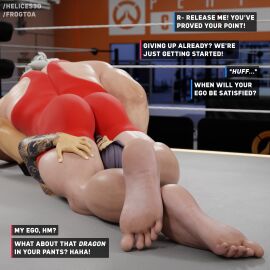 2boys bara comic gay hanzo helices3d male male/male male_only muscular muscular_male overwatch overwatch_2 reinhardt yaoi