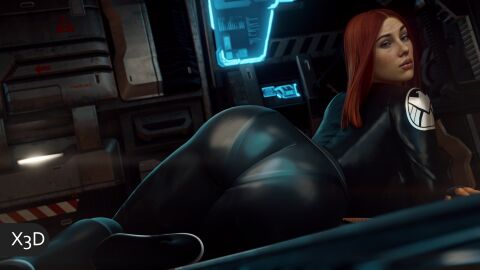 1girls 3d 3d_(artwork) ass ass_focus avengers big_ass big_breasts black_widow_(marvel) blender bodysuit breasts bubble_butt clothed clothed_female female female_only high_resolution human human_only latex latex_suit light-skinned_female light_skin looking_at_viewer looking_back makeup marvel marvel_cinematic_universe marvel_comics mole natasha_romanoff red_hair s.h.i.e.l.d. scarlett_johansson solo solo_female solo_focus superheroine thick_ass thick_thighs voluptuous voluptuous_female x3d