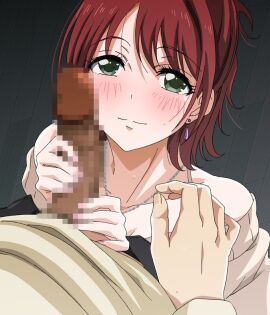 1boy 1girls 2024 adorable adorable_face balls blush blush_lines blushing blushing_female censored college college_student cute dark_penis dominant_female earrings embarrassed_male eyebrows eyebrows_visible_through_hair eyelashes female fingers green_eyes hand hands heart_necklace holding_penis imminent_fellatio imminent_sex lips male male_virgin male_virginity_loss nail_polish necklace nerd nerdy_male nerdy_man older_female penis penis_against_cheek penis_held_to_face penis_in_hand penis_on_cheek penis_tip penis_vein penis_veins pink_nail_polish pink_nails pink_penis_tip pink_pineapple pov_male purple_earrings rubbing_penis_on_cheek rubbing_penis_on_face school sefure_no_senpai_the_animation shion_(animation_studio) sweat sweaty sweaty_penis testicles university vanilla veins veiny_penis very_veiny_penis virgin_male wholesome