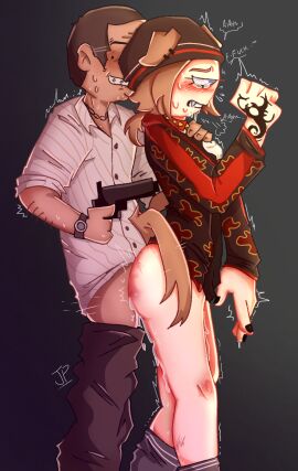 baggy_clothing baggy_shirt better_call_saul blonde_hair blue_eyes breaking_bad dog_girl female genderswap genderswap_(mtf) jesse_pinkman limon limonnnn puppy_eyes puppy_girl rape_face rule_63 tuco_salamanca