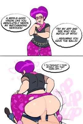 1boy 1girls 2024 2koma ass balls bandana big_ass bracelet breasts bubble_butt cellulite clothing commission dialogue fat_ass female gilf glasses huge_ass ichiban_kasuga large_ass like_a_dragon_(series) lovetopullmicke machiko_(ryuu_ga_gotoku) male no_panties pants pants_down partial_male penis png purple_hair reverse_cowgirl_position ripped_clothing ryuu_ga_gotoku sex shirt squatting squatting_cowgirl_position text thick_ass thick_thighs uncensored wide_hips yakuza_(series)