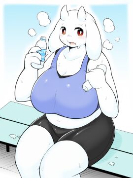 1girls anthro anthro_only artist_request big_breasts breasts deltarune female furry furry_only gigantic_breasts goat huge_breasts large_breasts massive_breasts purple_clothes solo ss2 toby_fox toriel undertale undertale_(series) white_body white_fur