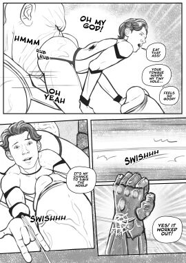 ass gay huge_ass male marvel marvel_cinematic_universe marvel_comics moonkun peter_parker rimjob spider-man spider-man_(series) spider-man_(tom_holland) thanos tom_holland yaoi