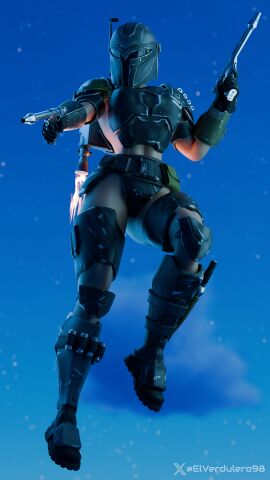 abs athletic_female female fit_female jetpack mandalorian mandalorian_armor mandalorian_helmet star_wars