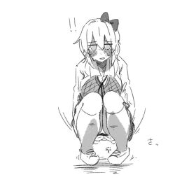 !! 1girls blush blush_lines blushing bow doki_doki_literature_club female female_only hair_bow hairbow kentylevel panties panty_peek sayori_(doki_doki_literature_club) skirt solo solo_female