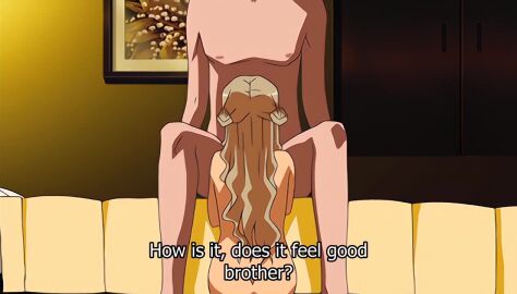 10s 1boy 1girls 2010 2010s animated anime_screenshot ass bed bedroom blonde_hair brother_and_sister completely_nude cum cum_in_mouth cum_on_body cum_on_breasts fellatio female haha_sange huge_ass koga_marie koga_tomonori licking licking_penis lowres nude on_bed oral penis siblings sound step-siblings stepbrother_and_stepsister straight tagme tongue tongue_out uncensored video