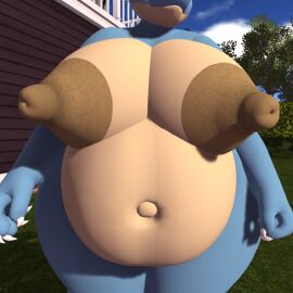 3d big_breasts breasts female ferialexonar huge_breasts nidoqueen pokemon_(species) second_life thick_thighs wide_hips