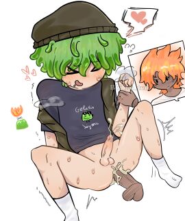 2boys anal anal_penetration anal_sex ass battle_for_dream_island black_skin blush blushing blushing_male breath_cloud cloud color colored cum cum_in_ass cum_inside cumming cumming_together dark-skinned_male dark_skin english_text fire_hair firey_(bfdi) gay gay_anal gay_sex gelatin_(bfdi) green_hair heart_symbol human human_male human_penetrated human_penetrating human_penetrating_human humanized interracial jelly_hair light-skinned_male light_skin male male/male male_only male_penetrated male_penetrating male_penetrating_male object_shows penetration penis penis_in_ass sex sweat sweatdrop sweating sweaty white_background white_skin yaoi