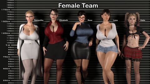 3d 5girls age_difference between_breasts black_hair blonde_hair blue_eyes breast_size_difference breasts brown_hair chart cleavage curvy cutoffs denim denim_shorts doctor earrings elizabeth_(serge3dx) english_text fashion female female_only fishnets front-tie_top glasses group hand_on_hip height_chart height_comparison huge_breasts jewelry katie_(serge3dx) lana_(serge3dx) large_breasts lineup lips lipstick long_hair looking_at_viewer makeup mature_female milf miniskirt mole mole_on_breast mole_under_mouth multiple_females multiple_girls nail_polish navel necklace pantyhose pencil_skirt principal rose_(serge3dx) samantha_(serge3dx) serge3dx short_hair short_shorts shorts size_chart size_comparison skirt smile student sweater tattoo teacher teacher_outfit torn_clothes twintails
