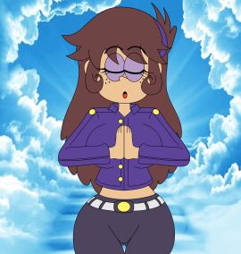 animated big_breasts breasts clothing female ferozyraptor inbred lyra_loud oc tagme teeth the_loud_house