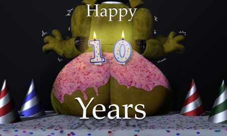 1girls 3d animatronic ass back_view big_ass big_butt cake caked_up chica_(fnaf) chickenchicalover classic_chica_(fnaf) female female_focus female_only five_nights_at_freddy's fnaf hands_up icing icing_on_ass indoors large_ass large_butt on_table robot robot_girl sitting sitting_on_table solo solo_female solo_focus table