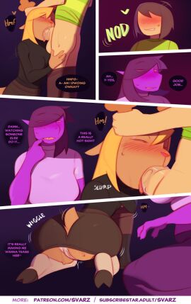 1boy 1girls 2024 2girls anthro anthro_penetrated artist_name bedroom_eyes big_breasts big_penis blush bodily_fluids bottomwear breasts clothed_breasts clothing college comic comic_page conditional_dnp deer deer_girl deltarune dialogue dinosaur english_text fellatio female female_on_human female_penetrated foreskin genital_fluids genitals group happy heart heart_symbol hi_res human human_on_anthro human_penetrating human_penetrating_anthro human_penetrating_female interspecies kris_(deltarune) male male/female male_penetrating male_penetrating_anthro male_penetrating_female mammal monster monster_girl narrowed_eyes noelle_holiday oral oral_penetration page_10 patreon_username penetration penile penile_penetration penis penis_awe penis_in_mouth penis_shadow pussy scalie school schoolgirl seductive sex speech_bubble susie_(deltarune) svarzye sweat sweatdrop tail teeth text tongue tongue_out tongue_out_blowjob trio uncensored uncircumcised undertale_(series) unzipped upskirt_view vaginal_fluids virgin zipper