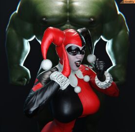 1boy 1girls 3d ass batman:_arkham_knight batman_(series) big_ass big_breasts breasts busty crossover curvy dc dc_comics dc_vs._marvel english_text female female_focus green-skinned_male green_body green_skin harley_quinn harley_quinn_(classic) harley_quinn_(injustice) hips hourglass_figure huge_ass huge_breasts hulk hulk_(series) injustice_2 large_ass large_breasts legs light-skinned_female light_skin male marvel marvel_comics slim_waist smitty34 straight thick thick_hips thick_legs thick_thighs thighs top_heavy unseen_male_face voluptuous waist wide_hips